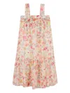 Chloé Floral-print Dress In Neutral
