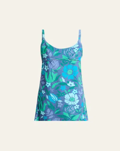 CHLOÉ FLORAL-PRINT EMPIRE MINI DRESS