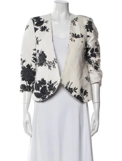 Pre-owned Chloé Floral Print Jacket In White