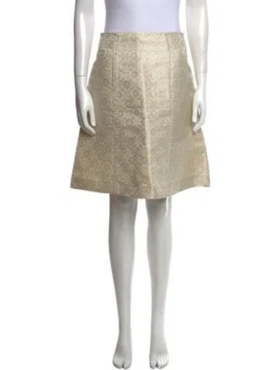 Pre-owned Chloé Floral Print Knee-length Skirt In Neutral