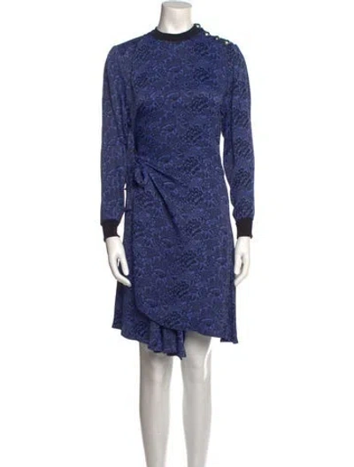 Pre-owned Chloé Floral Print Mini Dress In Purple