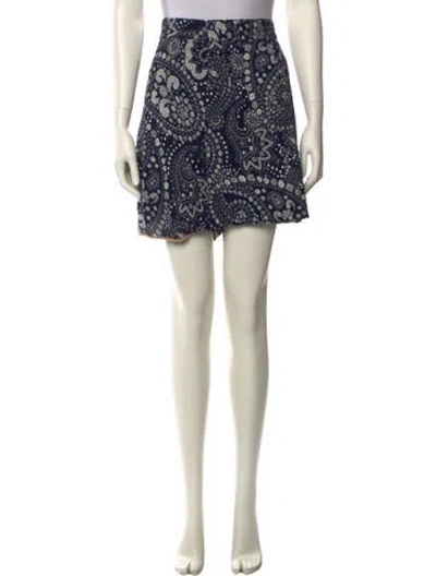 Pre-owned Chloé Floral Print Mini Shorts In Neutral