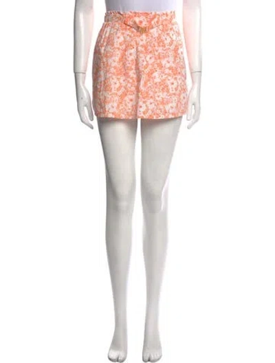 Pre-owned Chloé Floral Print Mini Skirt In White