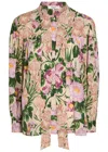 Chloé Turtleneck Jersey Wool Sweater With Floral Print Women