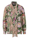 Chloé Floral-print Tie-neck Blouse In Multi
