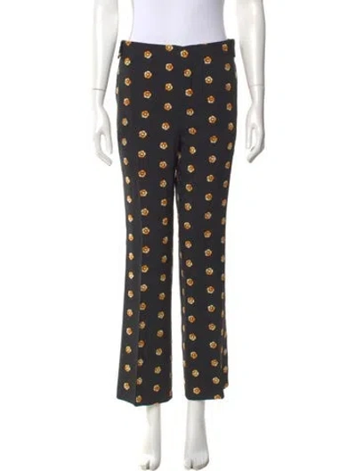 Pre-owned Chloé Floral Print Wide Leg Pants In Multi