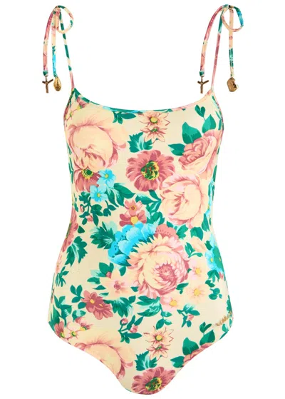 Chloé Chloe Floral-printed Swimsuit In Multicoloured 1