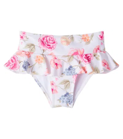 Chloé Chloe Kids Floral Ruffled Bikini Bottoms In Multi
