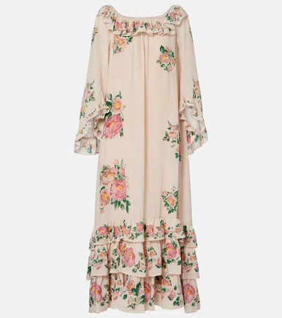 CHLOÉ CHLOÉ FLORAL SILK CRÊPE DE CHINE MAXI DRESS