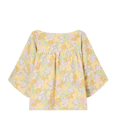 Chloé Floral Top In Brown