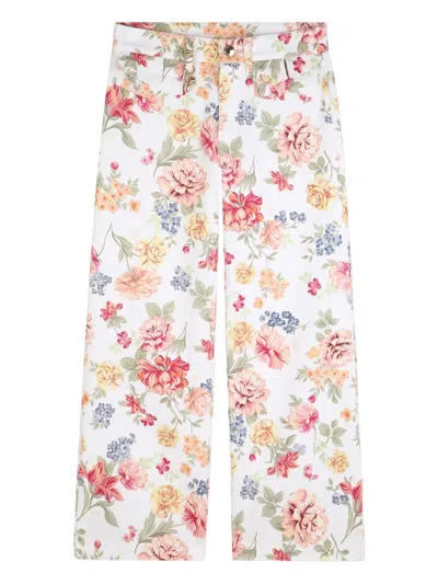 Chloé Kids' Floral Trousers In Multi