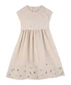 Chloé Floral-embroidered Dress In Neutral