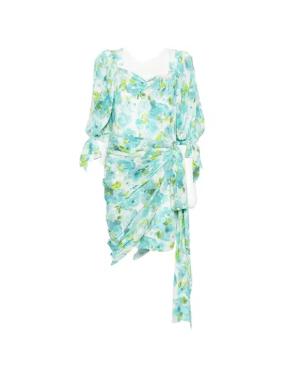 Chloé Floral-print Asymmetric Midi Dress In Multi