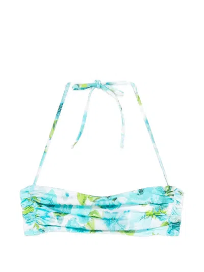 Chloé Floral-print Bikini Top In Multi