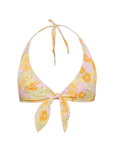 Chloé Floral-print Bikini Top In Multi
