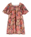 Chloé Kids Floral Ruffled Cotton And Silk Dress In Multi
