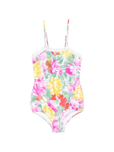 Chloé Floral-print Swimsuit In Multi