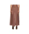 Chloé Pink Flou Maxi Skirt In Brown