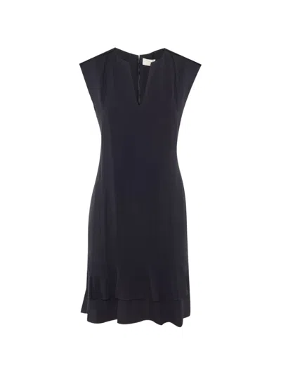 Pre-owned Chloé Flounced Sleeveless Midi Dress In Blue