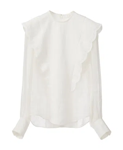 Chloé Flouncy Scalloped Blouse