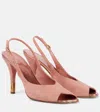 Chloé Heeled Flower Sandal In Pink