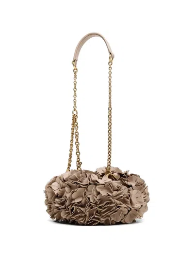 Chloé Flower Appliqué Shoulder Bag In Purple