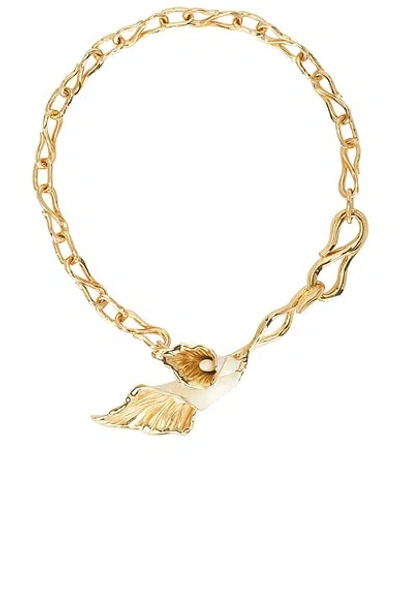 Chloé Flower Choker Necklace In Gold