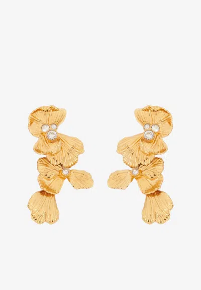 Chloé Flower Drop Earrings In Gold