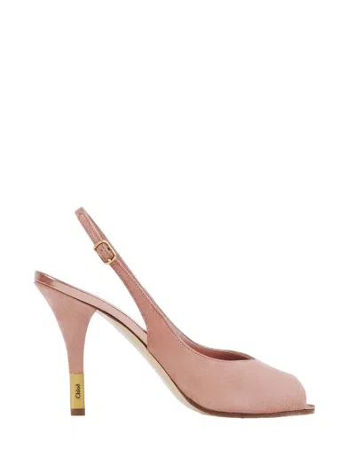 Chloé Flower Heel Sandals In Multicolor