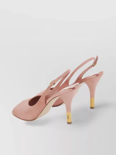 Chloé Flower Peep Toe Sandals With Gold-tone Heel