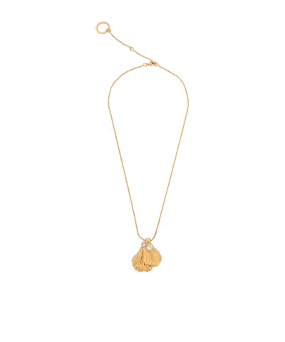 Chloé Flower Pendant Necklace In Yellow