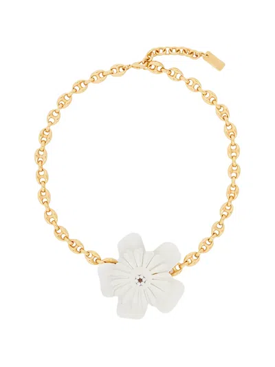 Chloé Flower-detail Chain Necklace In Gold