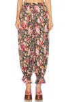 Chloé Fluid Pleated Floral Print Pants