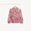 Chloé Fluid Blouse Pink Size 14 100% Wool