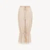 Chloé Lace-trimmed Silk Plonge Cropped Pants In Pink
