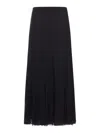 Chloé Organic Silk-mousseline Maxi Skirt In Black