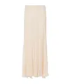 Chloé Fluid Maxi Skirt In Silk Mousseline In Pink