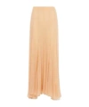 Chloé Fluid Maxi Skirt In Silk Mousseline In Pink