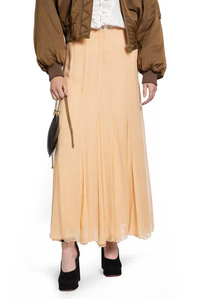 CHLOÉ FLUID MAXI SKIRT IN SILK MOUSSELINE
