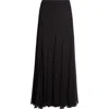 Chloé Maxi Skirt With Sheer Overlay And Flowy Design In Black
