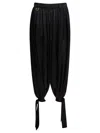 Chloé Chloe Women Pantaloni Fluidi A Pieghe In Charmeuse Di Seta In Black