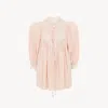 Chloé Silk Crepe De Chine Blouse In Pink
