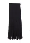 Chloé Chloè Silk Long Skirt In Black