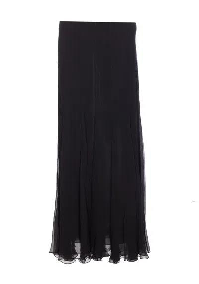 CHLOÉ FLUID SILK SATIN MAXI SKIRT