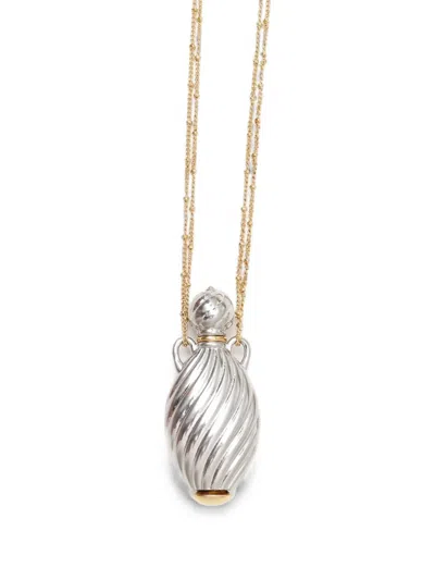 Chloé Fluted Amphora-pendant Necklace In Silver
