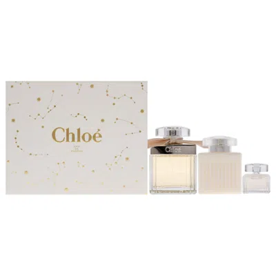 Chloé For Women - 3 Pc Gift Set 2.5oz Edp Spray, 0.16oz Edp Splash (mini), 3.4oz Body Lotion In White