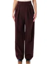 Chloé Formal Pleated Pant In Red