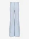 Chloé Chloe Women Pastel Light Blue Crepe Palazzo Pant In Blue