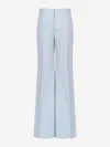 Chloé Chloe Women Pastel Light Blue Crepe Palazzo Pant In Blue