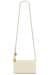 Chloé Foulard Chain Shoulder Bag In Vegetal Beige